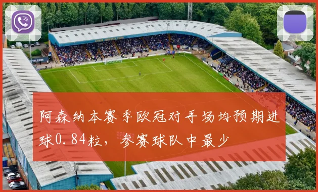 阿森纳本赛季欧冠对手场均预期进球0.84粒，参赛球队中最少